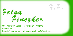 helga pinczker business card